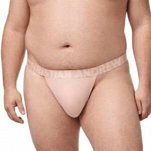 Andrew Christian XL (35-38) Almost Naked Bamboo Jockstrap Peach 93587 NWT